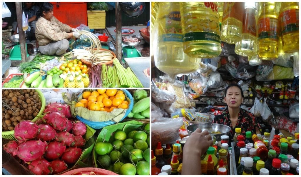 Capitool Reisgids Cambodja en Laos local market