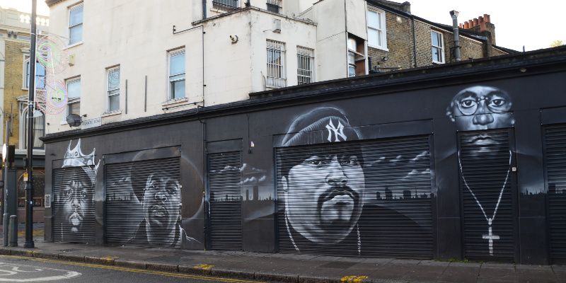 Street art in Europa Brixton Londen Verenigd Koninkrijk