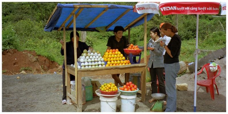Vietnam Dalat stalletje langs de weg