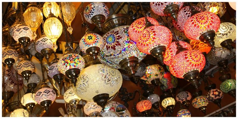 Visum Turkije lampjes bazaar markt