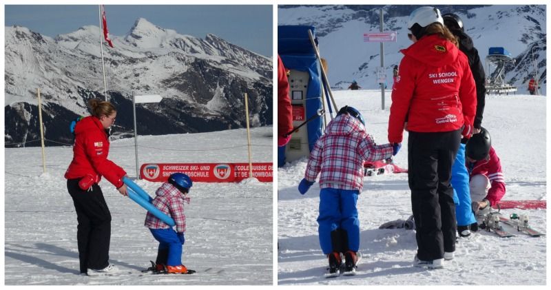 Wintersport met kinderen Wengen Zwitserland skiles